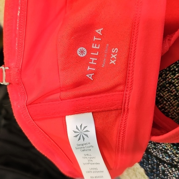 NWOT Athleta Bold Red Athletic Bikini Set Women's Size XXS - Picture 4 of 4